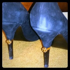 Tory Burch Black Suede Heels